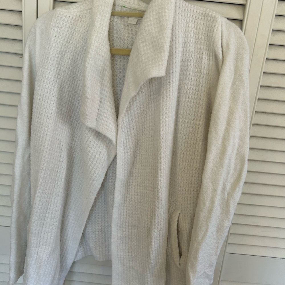 Barefoot Dreams CozyChic Lite Coastal Cardigan in White